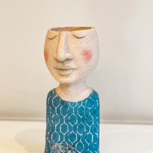  Vaso Busto Azul 