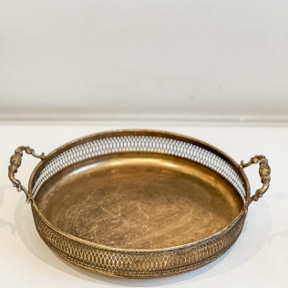 Bandeja de Metal Dourada M