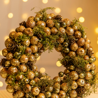Guirlanda Dourada - 25cm