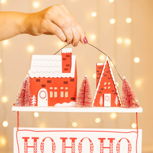 Placa de Madeira - Ho Ho Ho