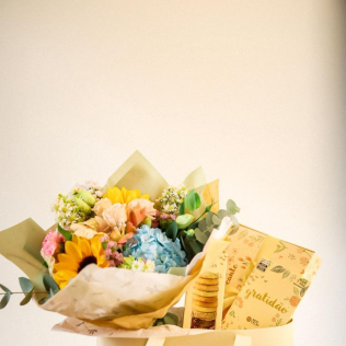 Box Grattidão Buque de flores