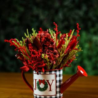 Regador Joy com arranjo desidratado