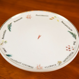 Boleira porcelana natalina