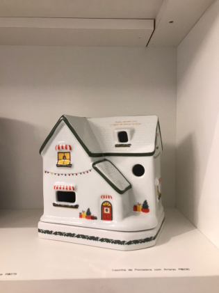 Casinha porcelana Luminária de Natal