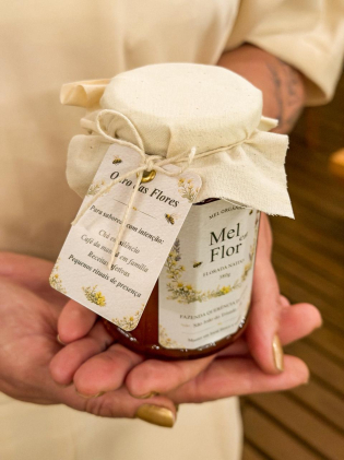 Vidro de mel orgânico 