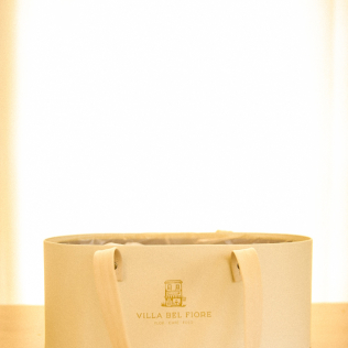 Caixa cesta oval off-white 